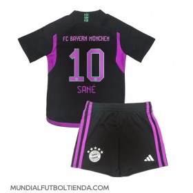 Camiseta Bayern Munich Leroy Sane #10 Segunda Equipación Replica 2023-24 para niños mangas cortas (+ Pantalones cortos)